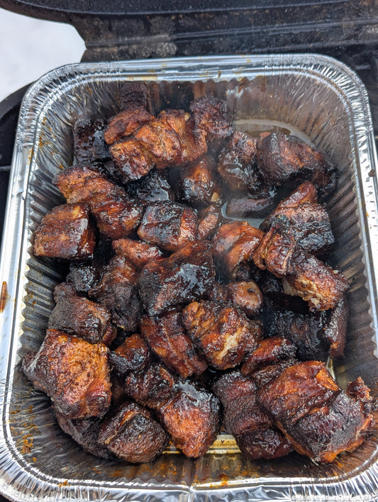 Truffle Mustard Pork Belly Burnt Ends