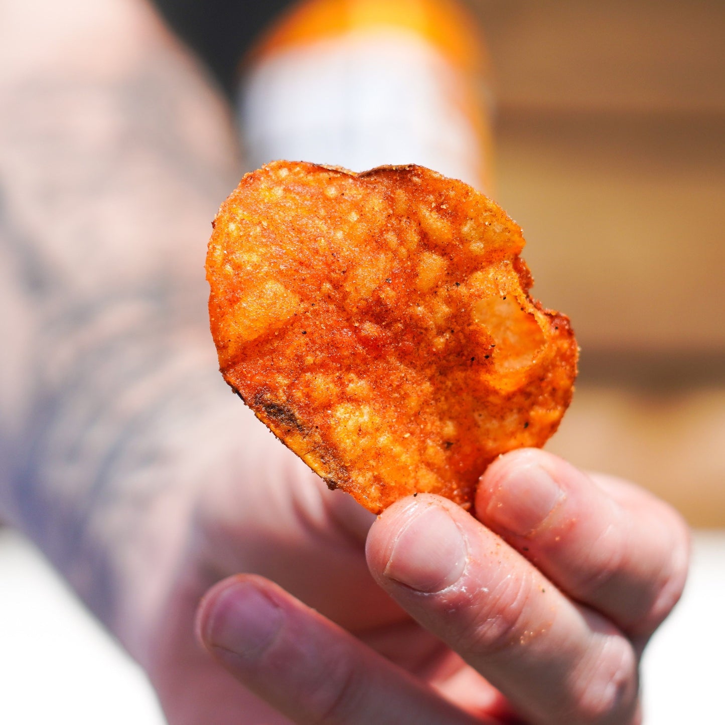 kettle chips barbecue seasoning close up