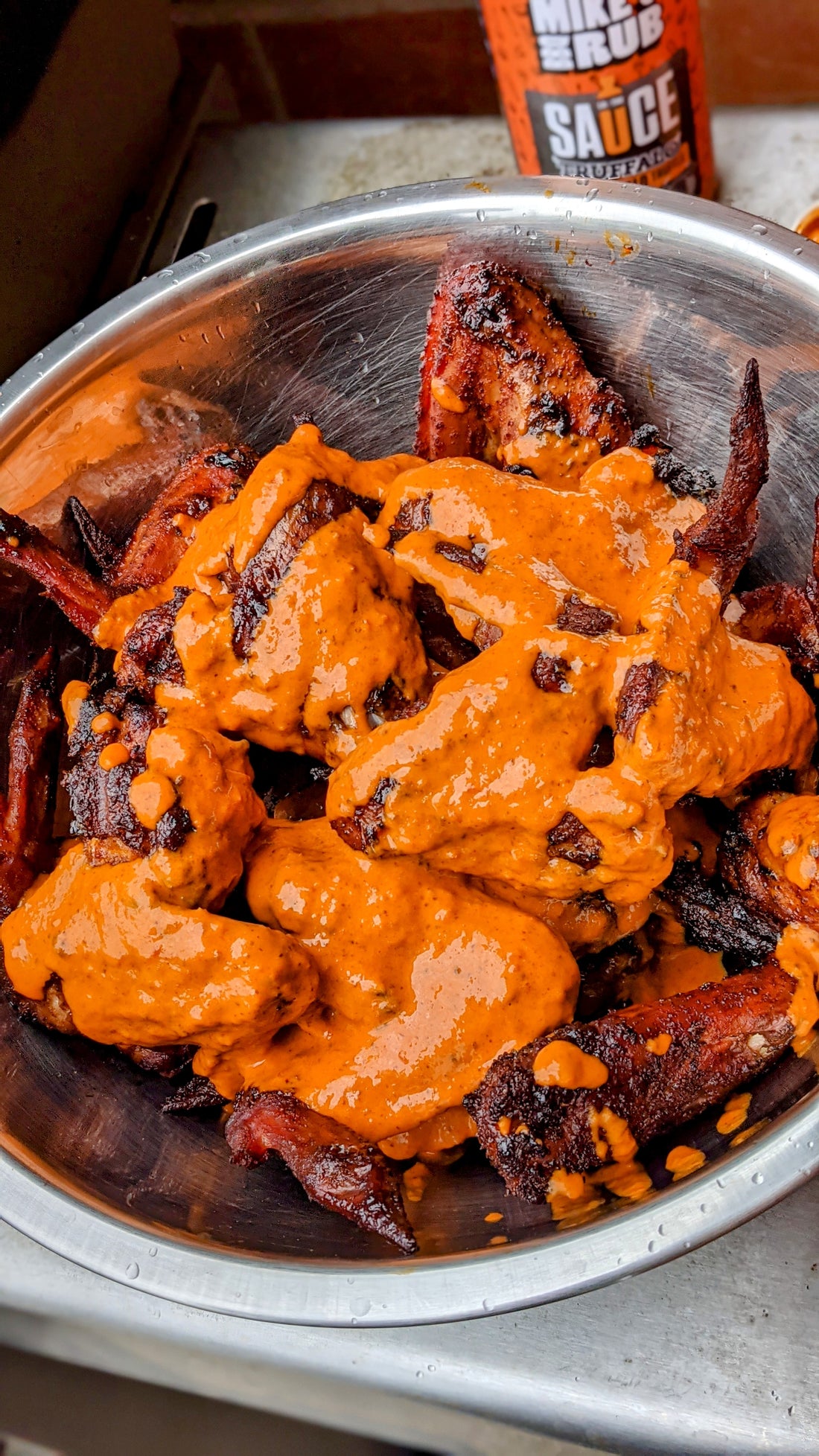 Smoked Spicy TRUFFALO BBQ Chicken wings