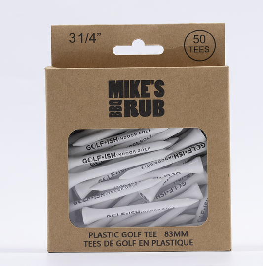 Plastic Golf tees Mike's BBQ Rub pre-order available