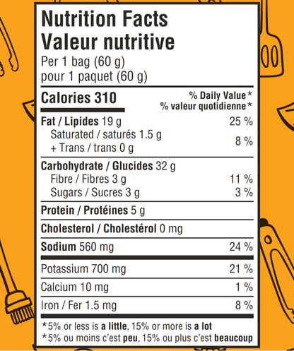 kettle chips barbecue seasoning nutrition facts