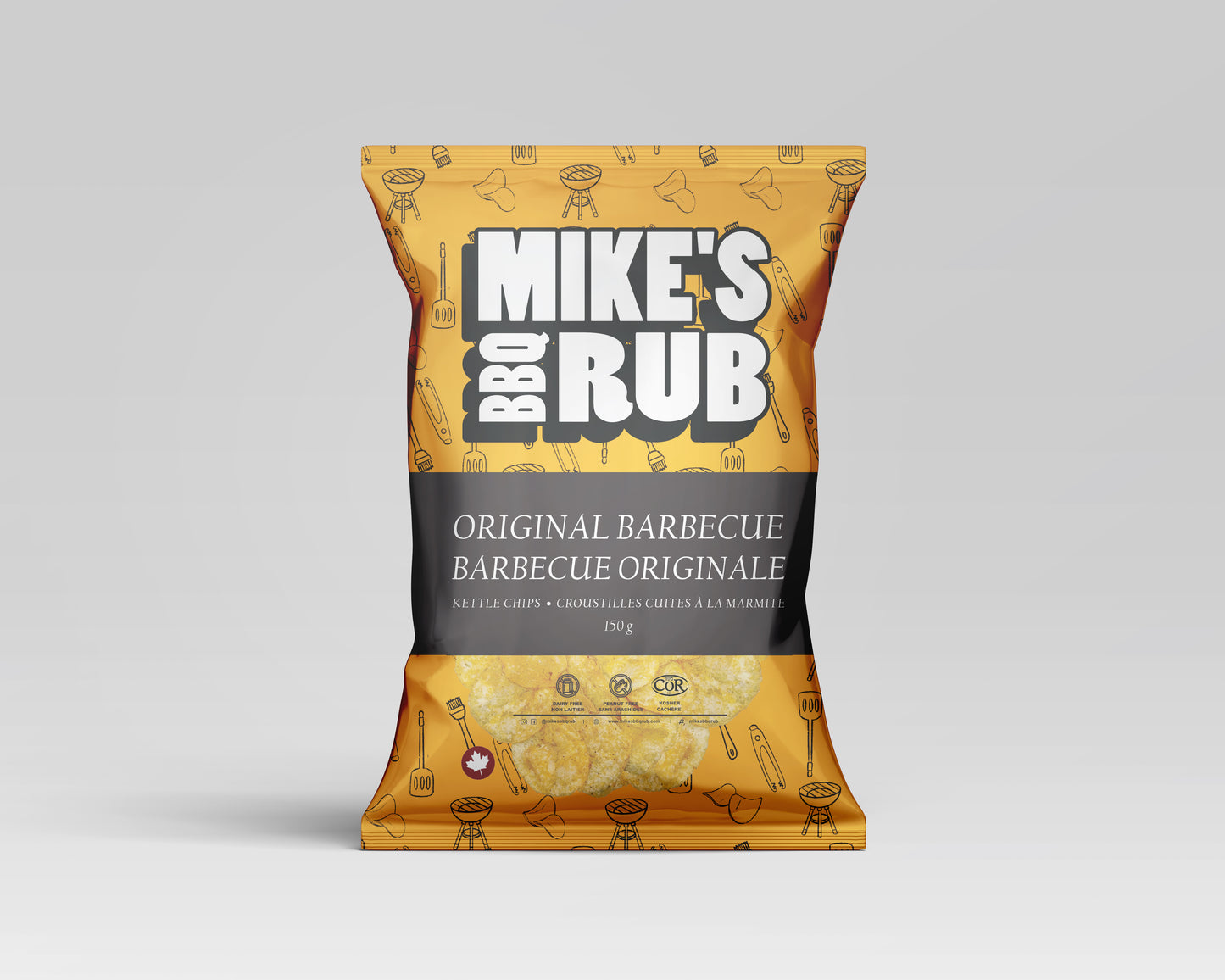 Close-up of original barbecue kettle chips with smoky seasoning