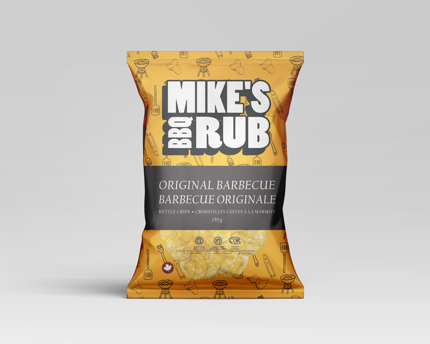 Close-up of original barbecue kettle chips with smoky seasoning