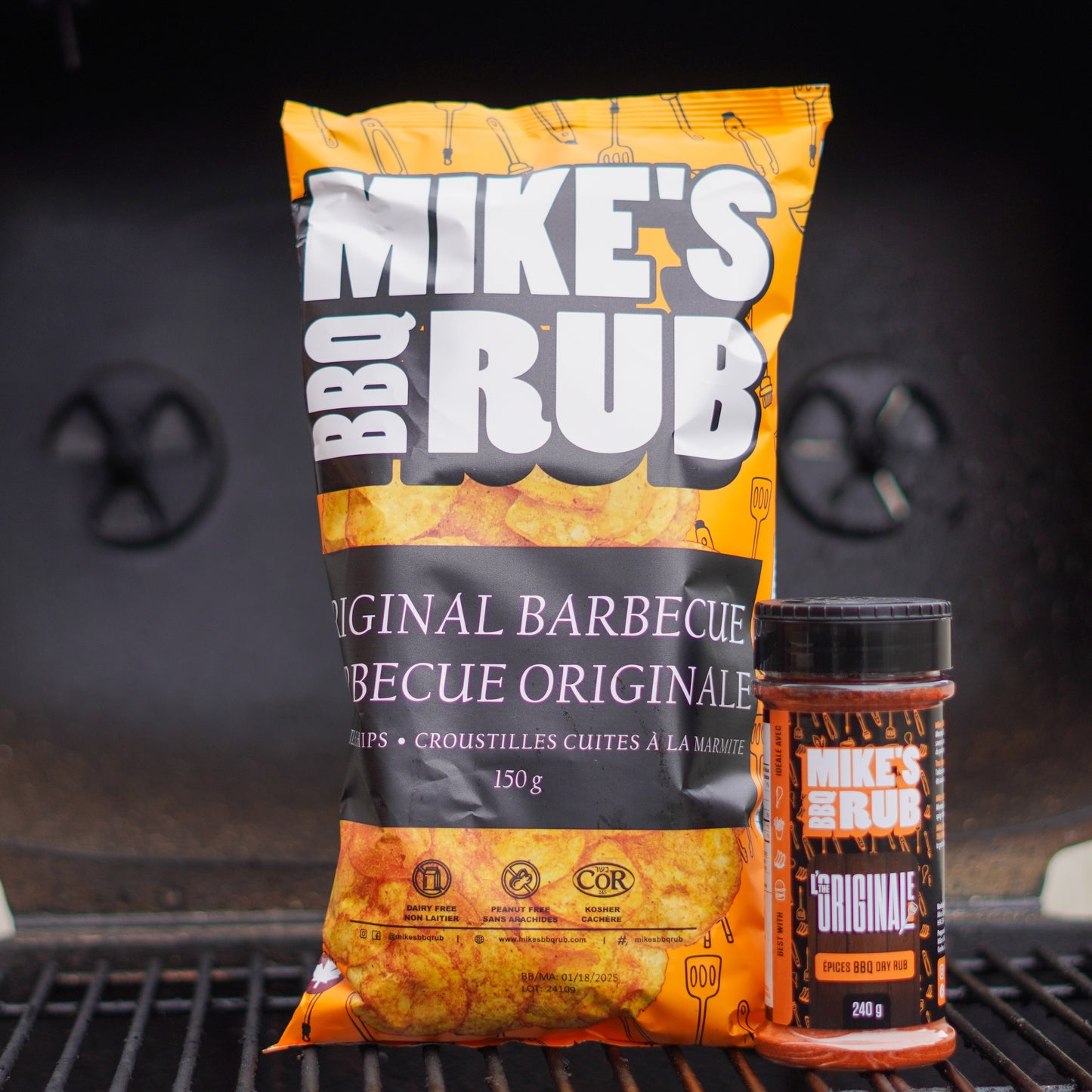 Close-up of original barbecue kettle chips with smoky seasoning